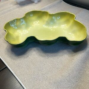 CALIFORNIA POTTERY VINTAGE DISH BOWL 1951 #295 GREEN